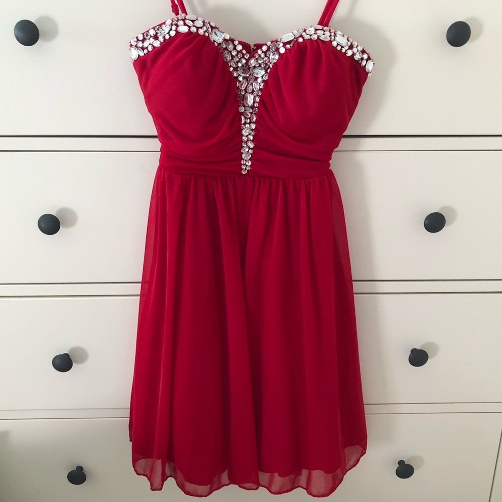 Red homecoming dress